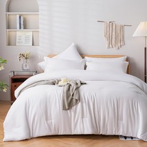 White Twin Comforter Bed In A Bag 5 Piece Comforter Set With Microfiber ... - $54.14