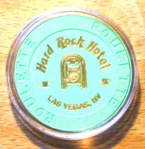 (1) Hard Rock Casino ROULETTE Chip - Green - Jukebox - LAS VEGAS, Nevada - £7.03 GBP