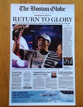 New England Patriots Poster 17 X 11 Boston Globe Super Bowl Return to Glory 2015 - £9.33 GBP