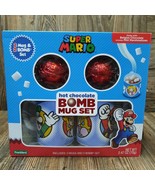 SUPER MARIO Hot Chocolate Bomb &amp; Mug Set 2-Pack [Mario Luigi Princess Pe... - £24.15 GBP