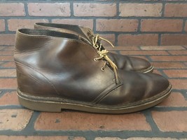 Clarks Originals Brown Leather Chukkas Desert Boots Mens Size US 12M - £23.08 GBP