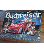 Vintage NASCAR Budweiser Racing Team Bill Elliott &amp; Bud Girls Poster See... - $11.49 CAD