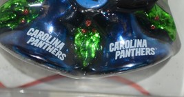 Boelter Topperscot NFL Blown Glass Holiday Glitter Bells Carolina Panthers image 2