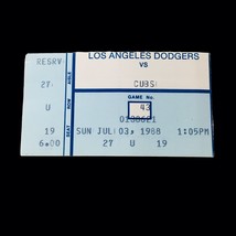 Vintage Los Angeles Dodgers Chicago Cubs 07/03/88 Dawson Baseball Ticket Stub - £18.90 GBP