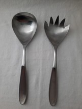 Towle Contour ~ Stainless Flatware ~ 9&quot; Serving Fork and 9&quot; Serving Spoon - £39.47 GBP