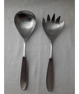 Towle Contour ~ Stainless Flatware ~ 9&quot; Serving Fork and 9&quot; Serving Spoon - £39.06 GBP