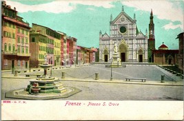 Vtg Postcard Florence Firenze - Piazza S. Croce - G.P.M Undivided - £4.33 GBP