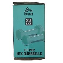 RBX Hex Dumbells 4 LB Pair Green - £14.00 GBP