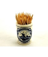 Vandermint Ceramic Shot Glass/Toothpick Holder, Holland Blue Delft Windmill - $14.65