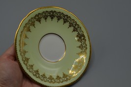 Aynsley Saucer ONLY Light Green Gold Scroll C908/2 Bone China England - £15.21 GBP