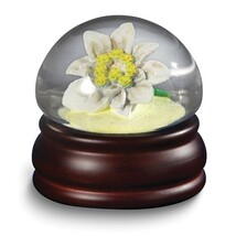 Edelweiss Flower Mushroom Musical Water Globe - $80.39 CAD
