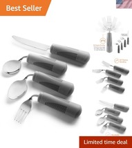 4-Piece Adaptive Kitchen Utensil Set for Parkinson&#39;s &amp; Elderly - Stainle... - $52.50