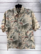 Tori Richard Hawaiian Button Up Shirt Men’s Medium Aloha Palms Beach - £16.42 GBP