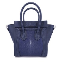 Genuine Stingray Skin Handbag / Shoulder Bag Smooth Polished Long Adjust... - £217.88 GBP