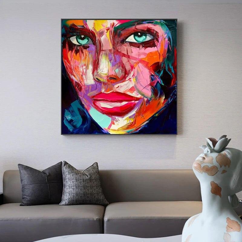 Hand Painted Palette Knife Painting Portrait Francoise Nielly Palette Knife Face