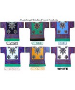 MENS Cannabis Marijuana Leaf Dashiki Print 100% Cotton By American Dashi... - $228.08 MXN