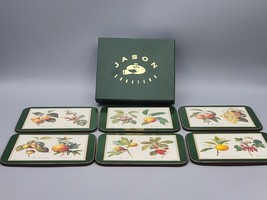 Jason Coasters Set Of 6 P.J Redoute Botanical Oranges &amp; Redcurrants Auck... - $13.84