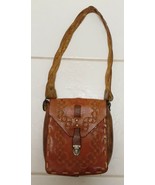 VTG Mexican Tooled Leather Bag Crossbody Shoulder Tote Handbag Purse Han... - £38.57 GBP
