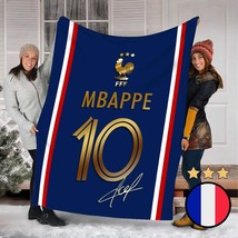 France Mbappe Champions 3 Stars FIFA World Cup Qatar 2022 Fleece Blanket - $34.99+