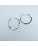 Round Hoop Earrings 55 mm In 925 Sterling Silver, Women Chunky Hoop Earr... - £103.36 GBP