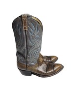 Dan Post Lizard Skin Western Cowboy Boots Size 9.5 D Gray Blue - $89.05