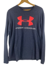 Under Armour T Shirt Long Sleeve Size Large Loose Mens Heatgear Gray Big... - $23.57