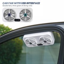 Car USB Power Auto Window Fan Air Vent Cooling Fan Ventilation Cooler Ra... - $65.99