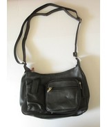Crossbody Shoulder Handbag Black Medium Adjustable Strap Multiple Pocket... - $32.66