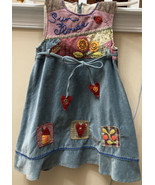 Vintage Boutique Girls Jumper Appliqué Crazy Quilt Embroidery Ladybug Be... - £31.60 GBP