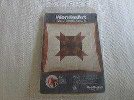 WonderArt  SwifStitch QUILT BLOCK Crewel SEALED Pillow Kit #6876 - 12&quot; x... - £6.35 GBP