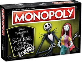 Monopoly Disney Tim Burton&#39;s The Nightmare Before Christmas 25 Years Ann... - £44.73 GBP