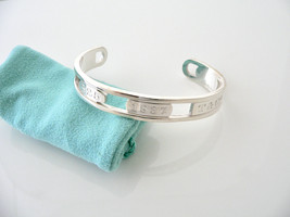 Tiffany &amp; Co Silver 1837 Elements Cuff Bracelet Bangle Gift Pouch Love Statement - £289.47 GBP