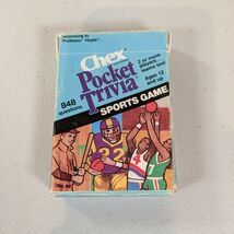 Vintage 1984 CHEX Brand Cereal POCKET TRIVIA Sports Card Game  - used - €3,84 EUR