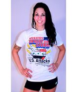 OPERATION DESERT STORM US ATTACKS CAMPAIGN ORIGINAL 1991 DESIGN SHIRT AL... - $480.04 MXN+