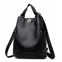 2023 Women Leather Backpa Multifunction Women Vintage  Bag Ladies Ruack Large Ca - £143.38 GBP