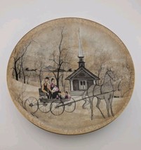 P Buckley Moss Sunday Ride Amish Painted Plate American Silhouettes Buggy (#39) - £31.72 GBP