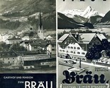 Gasthof und Pension zum BRAU Brochure Zillertal Tirol Austria 1950&#39;s - $17.80