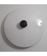 Vtg White Enamel Black Knob Primitive 10 1/4&quot; Round Pot Pan Replacement ... - €16,20 EUR