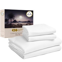 Certified Luxury 100% Egyptian Cotton Bed Sheets, King Sheets For King Size Bed, - £109.63 GBP