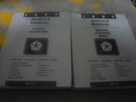 1987 DODGE RELIANT &amp; SHADOW Service Shop Repair Manual Set OEM Engine Ch... - $89.19