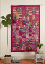 Vintage Indian Patchwork Tapestry Wall Decor 40x60&quot; Wall Hanging Boho Tapestry - £32.80 GBP