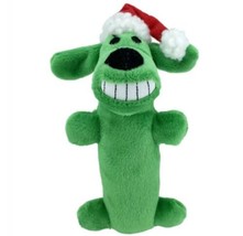 3 Pack Multipet Holiday Dog Toys Santa 6&quot; Green Christmas Squeaker New - $12.99