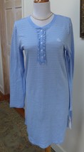 Nwt - $48.00 Ralph Lauren Blue Cotton Blend Round Neck Nightie - Size S - £19.32 GBP