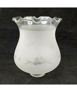 Frosted Sconce Glass Lamp Shade Berries Etched Chandelier Light Fixture ... - £15.54 GBP