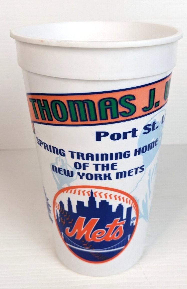 1990s NY METS SPRING TRAINING COMMEMORATIVE PLASTIC CUP MLB Thomas J. White Stad - $4.94