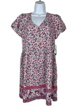 City Triangles Womens Mini Dress Junior Size Medium Short Sleeve Floral ... - £14.21 GBP