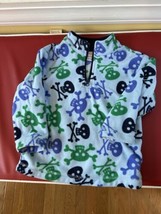 Hanna Andersson Blue Skull And Crossbones Zip  Pullover Size 3T - $8.94