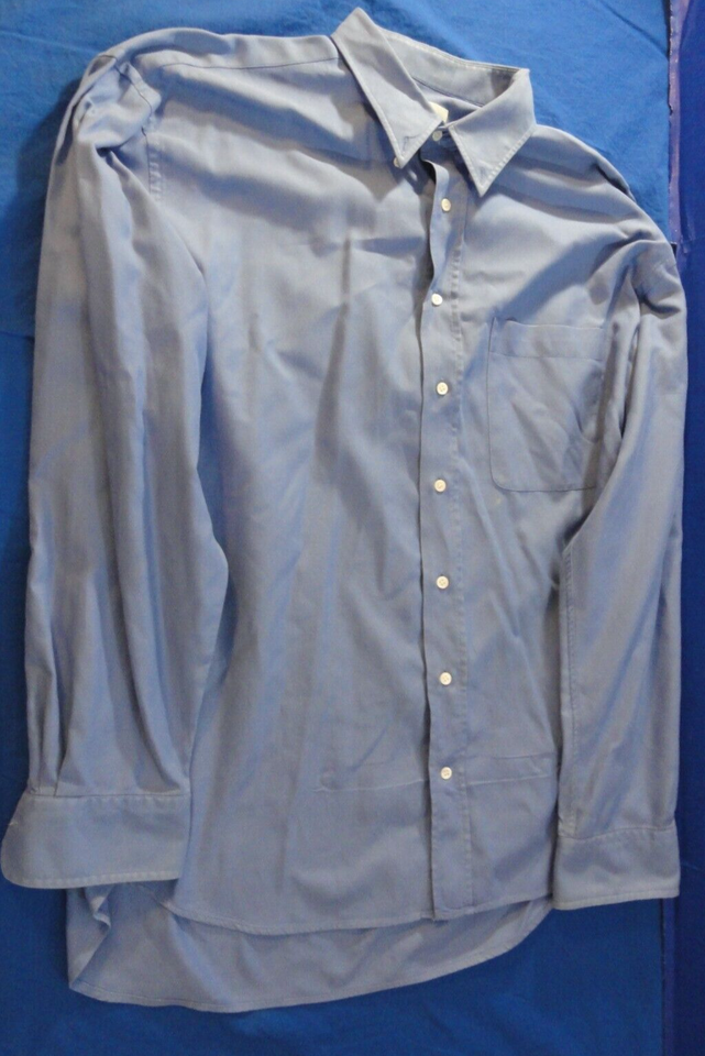 HUGO BOSS LIGHT BLUE LONG SLEEVE CASUAL WEAR BUTTON UP TWO PLY DRESS SHI... - $22.94