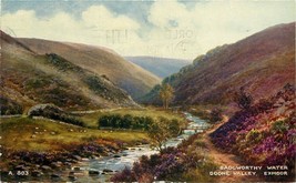 Chrome Postcard England K374 Badgworthy Water Doone Valley Exmoor Cancel 1962 - £5.18 GBP