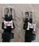 Red Clear Round Leather English Spur Straps Black Adult - $32.89 CAD